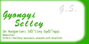 gyongyi selley business card